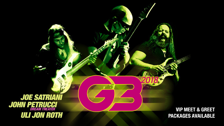 G3 2018: JOE SATRIANI, JOHN PETRUCCI (Dream Theater) & PHIL COLLEN (Def Leppard)